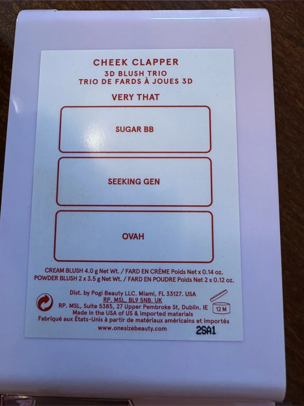 ONE/SIZE Blush Cheek Clapper 3D Blush Trio Palette in Very That **NIB**